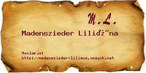 Madenszieder Liliána névjegykártya